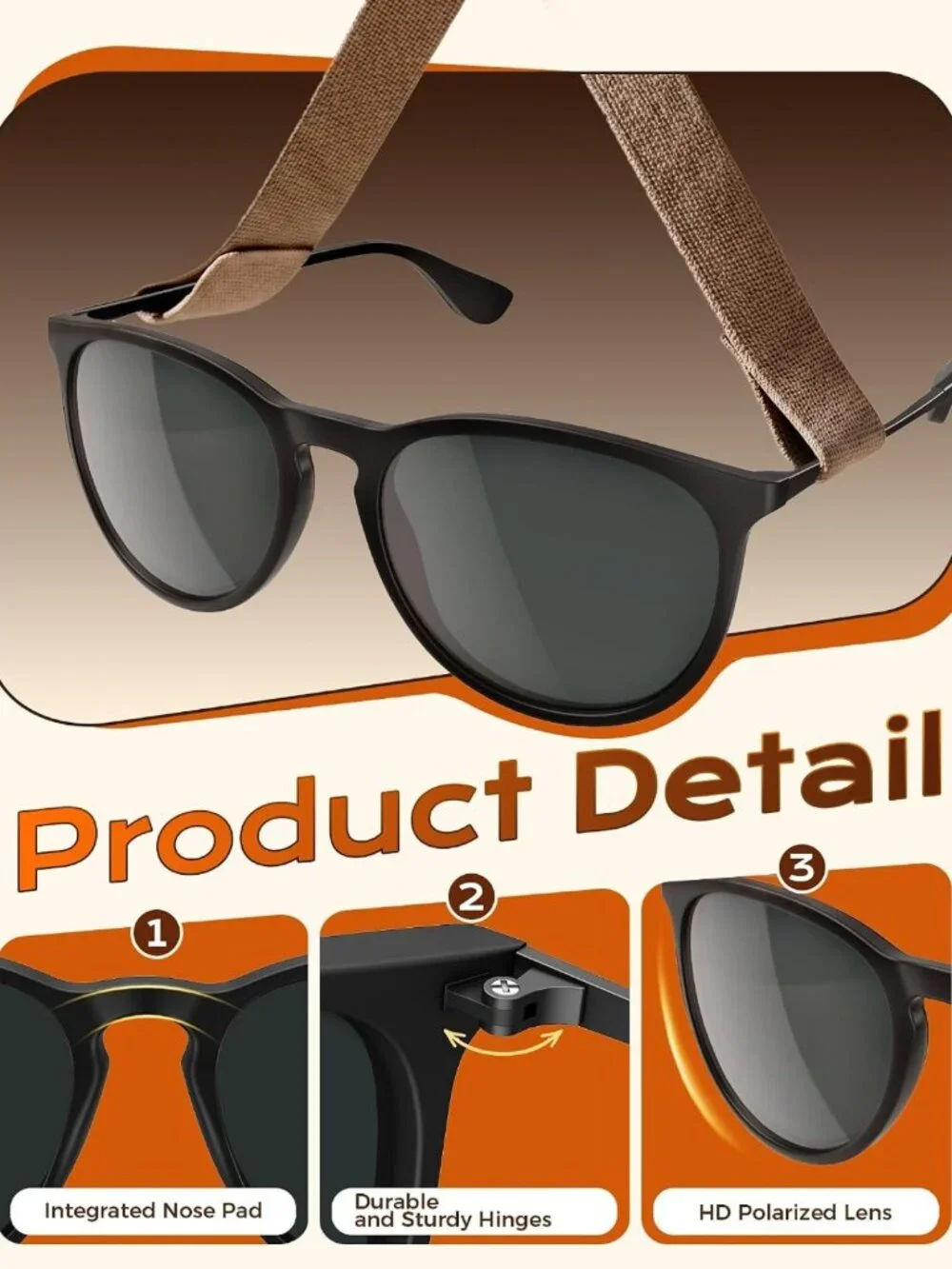 Trendy Polarized Sunglasses for Women - UV400 Retro Style for Beach & Parties